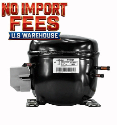 Embraco FF7.5HBK Refrigeration Compressor 1/5HP 115V R134a 2760 BtuH RSIR New