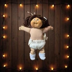 1978 1982 Xavier Roberts Cabbage Patch Girl Doll Brown Hair Pig Tails Blue Eyes