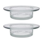 2 Pack Glass Essential Oil Trays Wax Melt Replacement Dishes Warmer Bowls