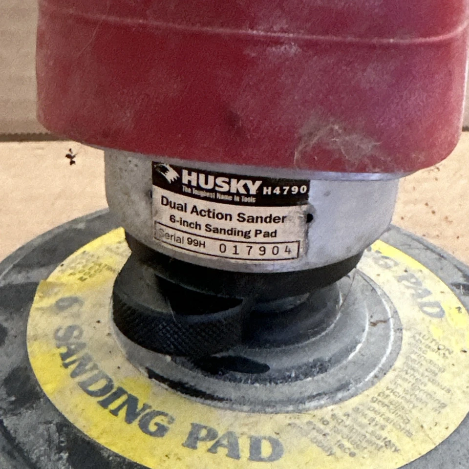 Husky 6" Lijadora Neumática Pulidora Herramienta de Aire H4790 De Colección Foto 3 de 4