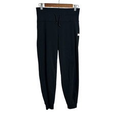 Vuori Jogger Pants Womens S Black High Rise Knit Stretch Cuffed Ankle VW418