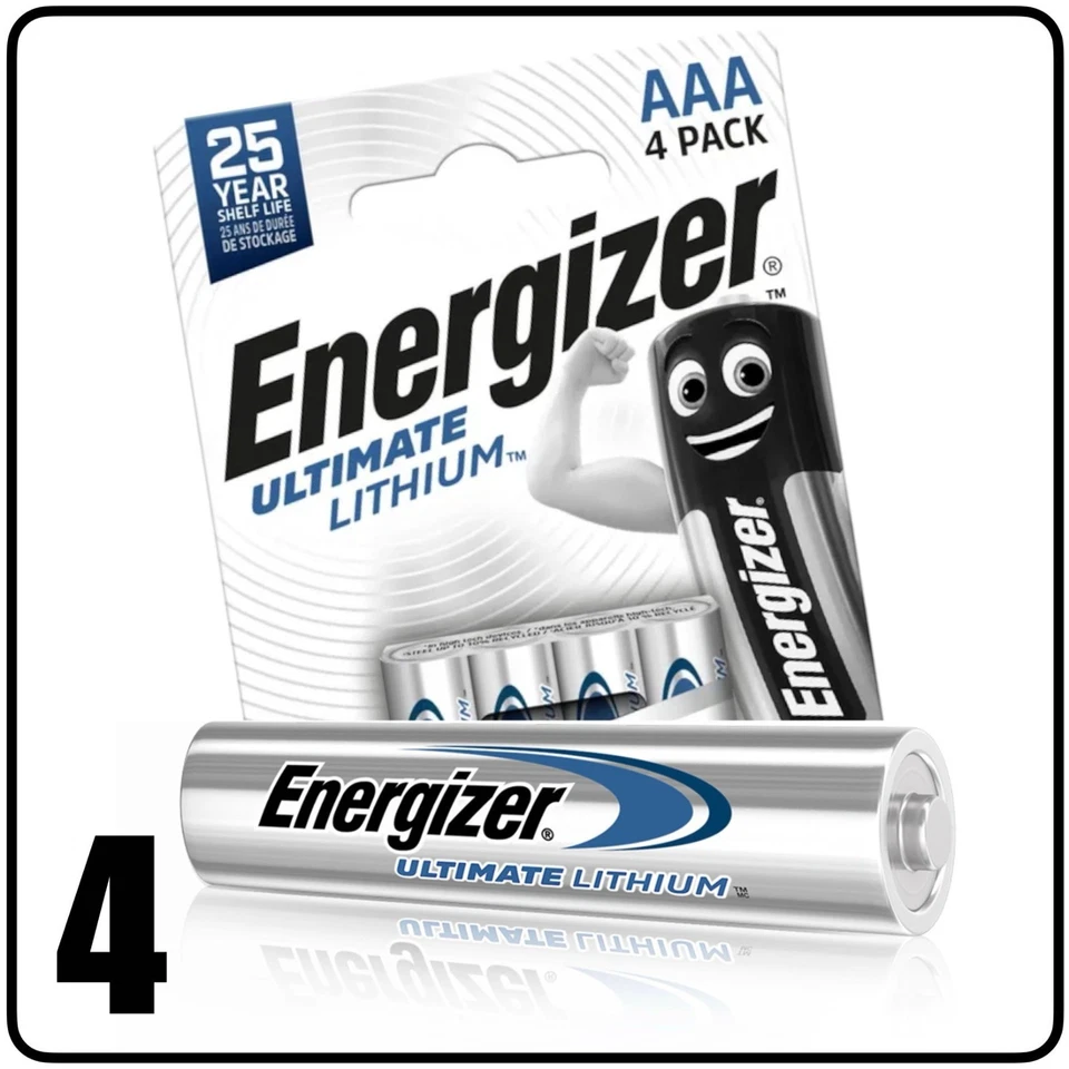 4x Energizer Ultimate Lithium AAA-Batterien (4 Stück)