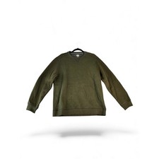 G H Bass  Co Mens Green Crewneck Sweatshirt Long Sleeve Casual Pullover Size M