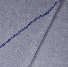Denim Blue Rustic Chambray Fabric Cotton Yarn Dyed thn Woven BY THE YARD 60 WIDE