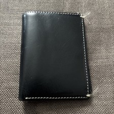 TR Black Genuine Leather Credit Card Holder Wallet