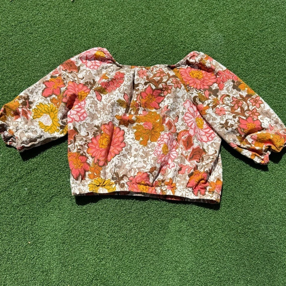 Single Thread Linen blend floral top, EUC - Image 4 of 4