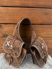 Barely Used Leather Saddle Bag by Tough 1