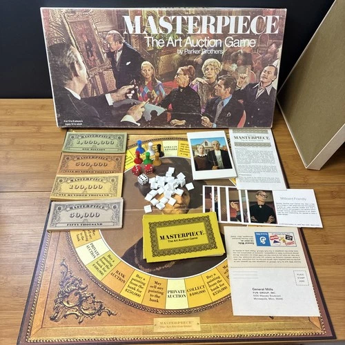 Masterpiece Art Auction Game Vintage 1970 Parker Brothers Board Game Complete