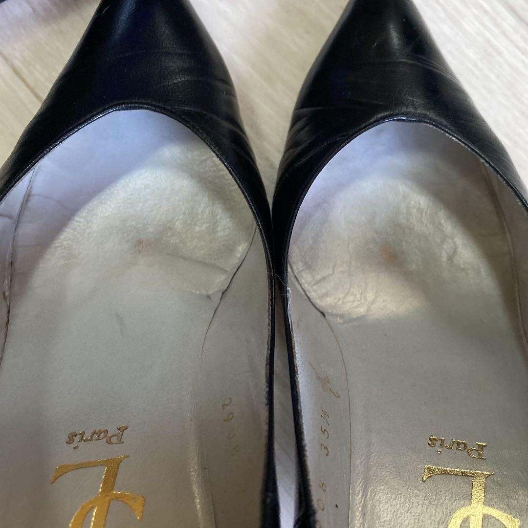 Saint Laurent decolte tacco YSL EU35 5 US5 5 pelle nera 09924a