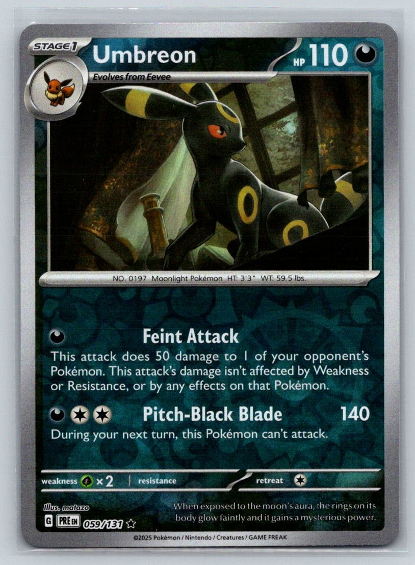 Umbreon Reverse Holo Rare SV: Prismatic Evolutions 059/131 NM