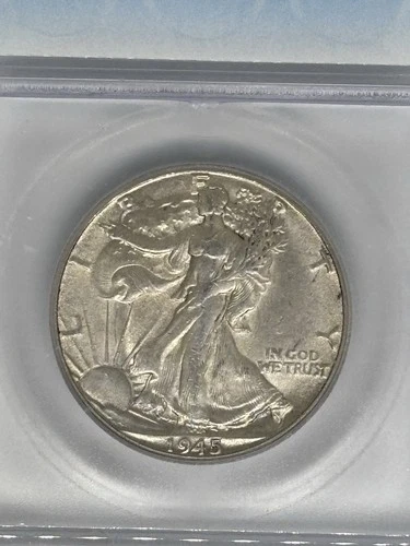 1945D Walking Liberty 50c Half Dollar Icg AU 58