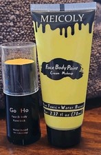 Melicoly Yellow Cream Face Body Paint,Tube Makeup,Water Based  Paint stick-d1