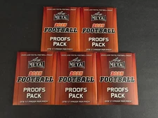 2025  LEAF METAL FOOTBALL  PRE PRODUCTION PROFF PACK 1/1 (5CT LOT)