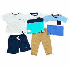 DKNY 24M Boys 5-Piece Colorblock Outfit Set T-Shirt Shorts Pants Bundle