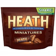 Heath Milk Chocolate English Toffee Bar Miniatures- Large SHARE SIZE BAG