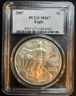 2007 American Silver Eagle PCGS MS67, 1 Troy Oz ,999 Fine Silver