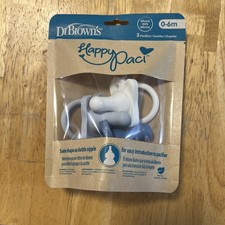 Dr. Brown's Happypaci 100 Silicone Pacifier 0-6M pack of 3 BPA free New