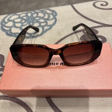 MIU MIU SUNGLASSES  LEOPARD PRINT DESIGN VELVET CASE  & W/ ACCESSORIES RRP £345 
