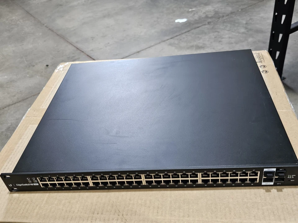 Ubiquiti EdgeSwitch ES-48-500W 48-Port PoE Network Switch w/ Power Cable Reset I - Image 2 of 3