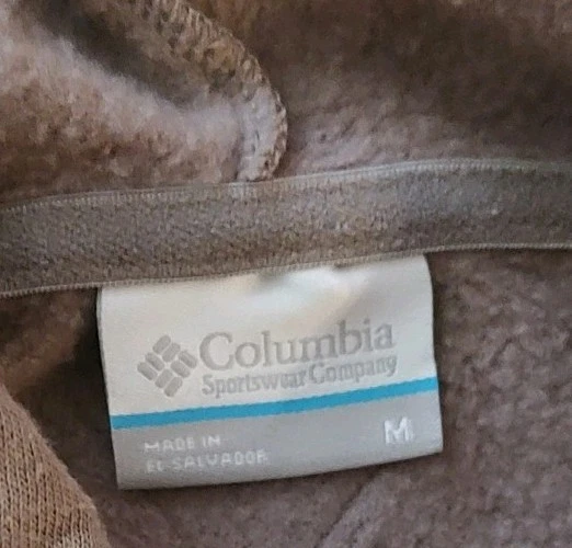 Columbia hoodie Mens M Brown PHG graphic  Hunting Outdoors Logo Dog Flag - Image 4 of 4