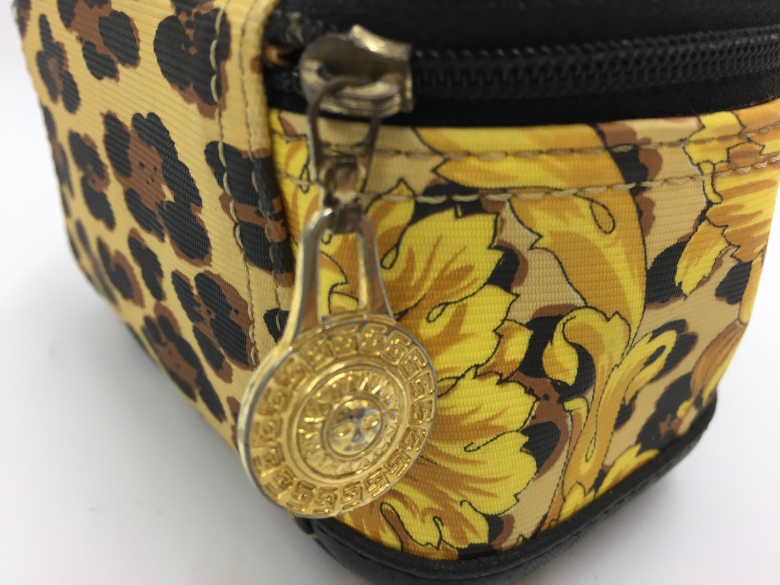 Auth Gianni Versace Nylon Leopard Tiny Pouch Bag … - image 4