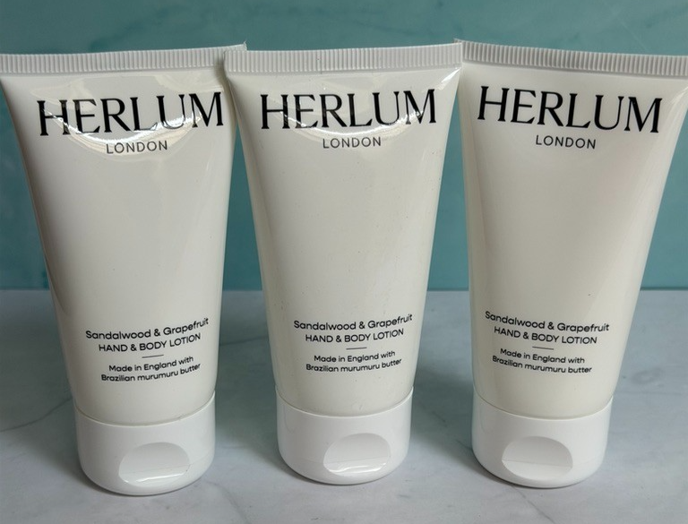 Herlum Sandalwood & Grapefruit Hand & Body Lotion 3x50ml Unused RRP £36 Free🚚