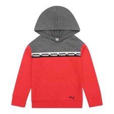 Boys  PUMA 40 Red/Charcoal Cotton Blend Kangaroo Rocket Pullover Hoodie NWT