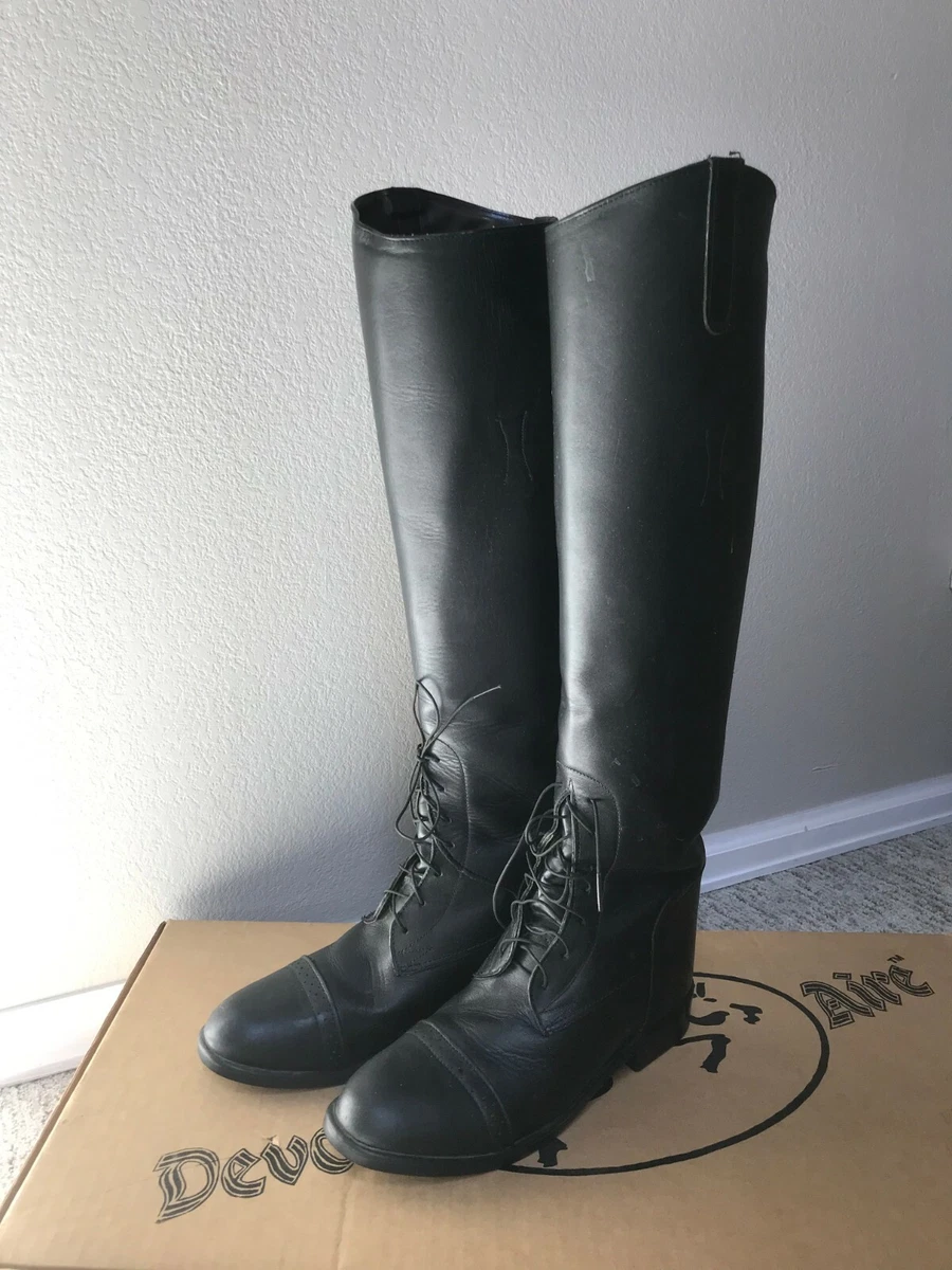 Patent leather riding boots ladies top