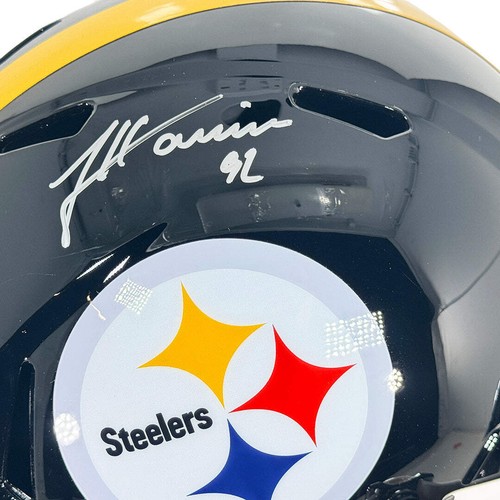 James Harrison Signed Pittsburgh Steelers Speed Full-Size Replica Football Helme - Picture 2 of 3
