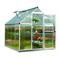 Palram Nature Series Mythos Hobby Greenhouse - 6 X 8 X 7 Silver, New, Free Shipp on sale Palram Nature Series Mythos Hobby Greenhouse - 6 X 8 X 7 Silver, New, Free Shipp on sale