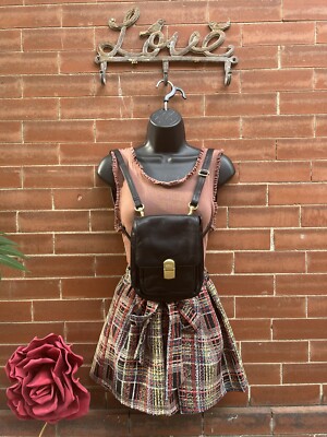 Enzo Angiolini leather backpack Enzo Angiolini S Vintage Mini Black Pebble Leather BackPack  main image 2