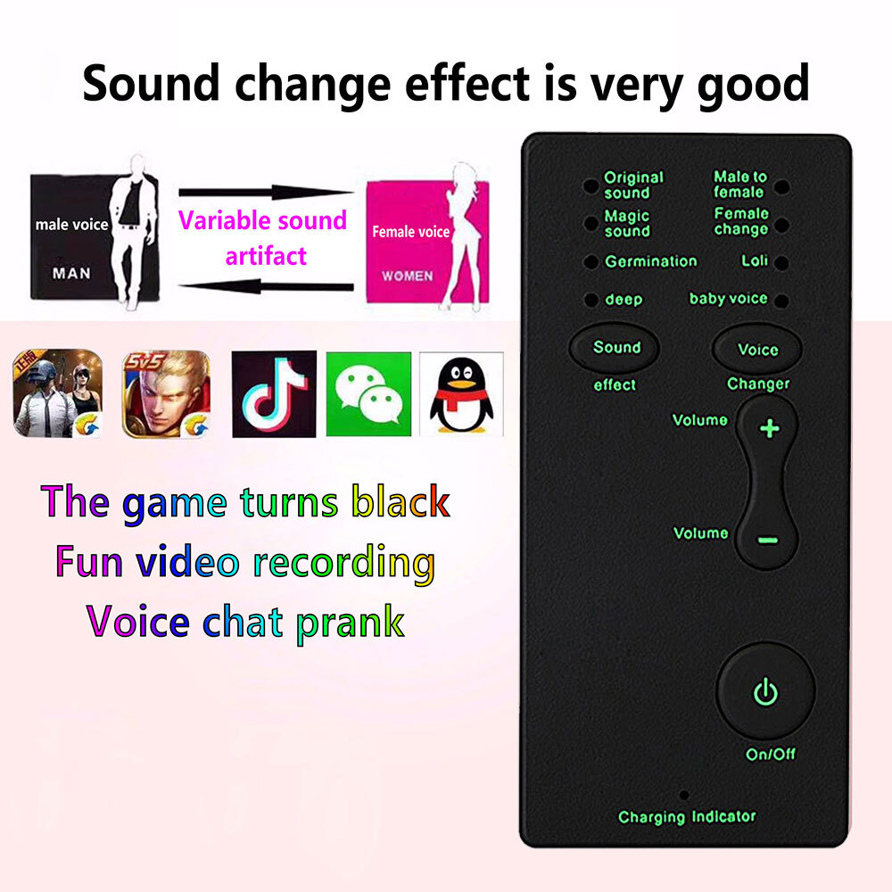 Voice Changer for PS4 Xbox Console PC Phone Tablet Sound Card 7 Sound