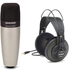 Samson C01850 C01 Condenser Mic with SR850 Headphones
