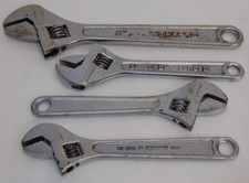 Set Of 4 Adjustable Wrenches Lot - 8 6 Work P...