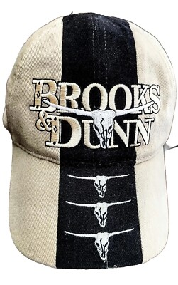 Vintage Brooks Dunn Hat Cap Strap Back Brown/ Blk Country