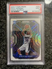 Cole Anthony White Sparkle 2020-21 Prizm PSA 9 Mint SP