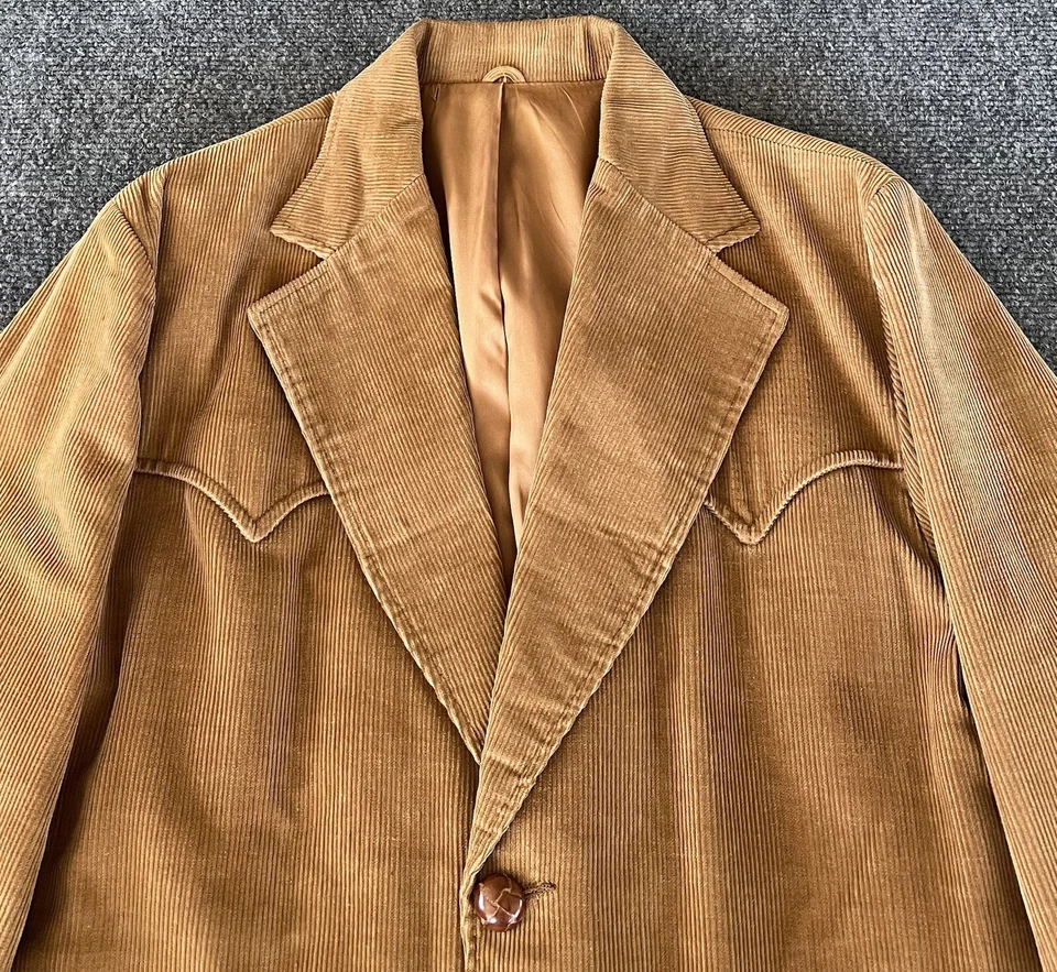 Pioneer носить мужской 42L Western Blazer охотничья куртка коричневый вельвет ранчо - Изображение 4 из 4