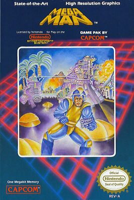 Mega Man Box Art Poster NES!! NINTENDO Multiple Sizes Available