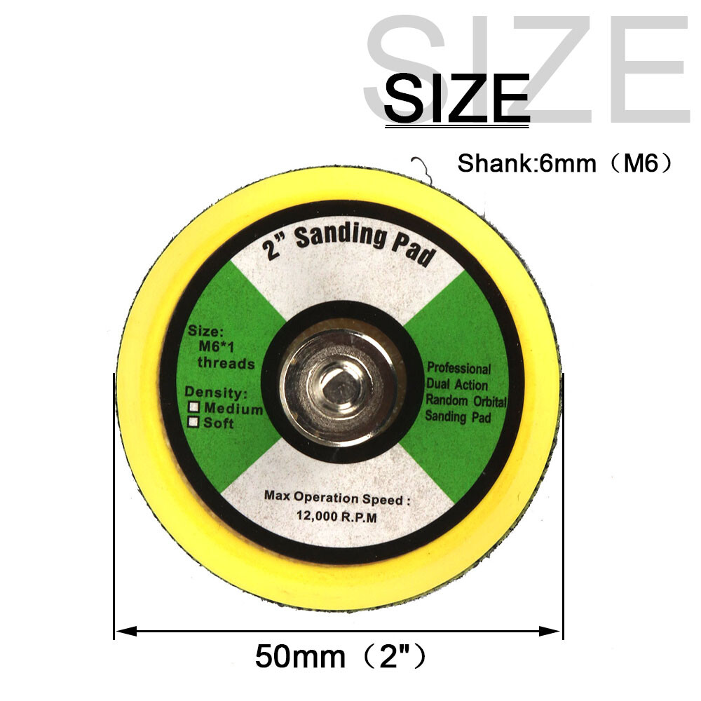 Plaques De Support Auto-agrippantes (hook & Loop) 2" Et 3" – Filetage M6, Pour Ponceuse Orbitale