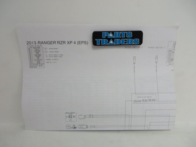 Genuine Polaris Dealer Service Wiring Diagrams Ranger Rzr