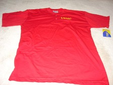 USMC Marine 2 button T-Shirt 50% Poly 50% Cotton Large
