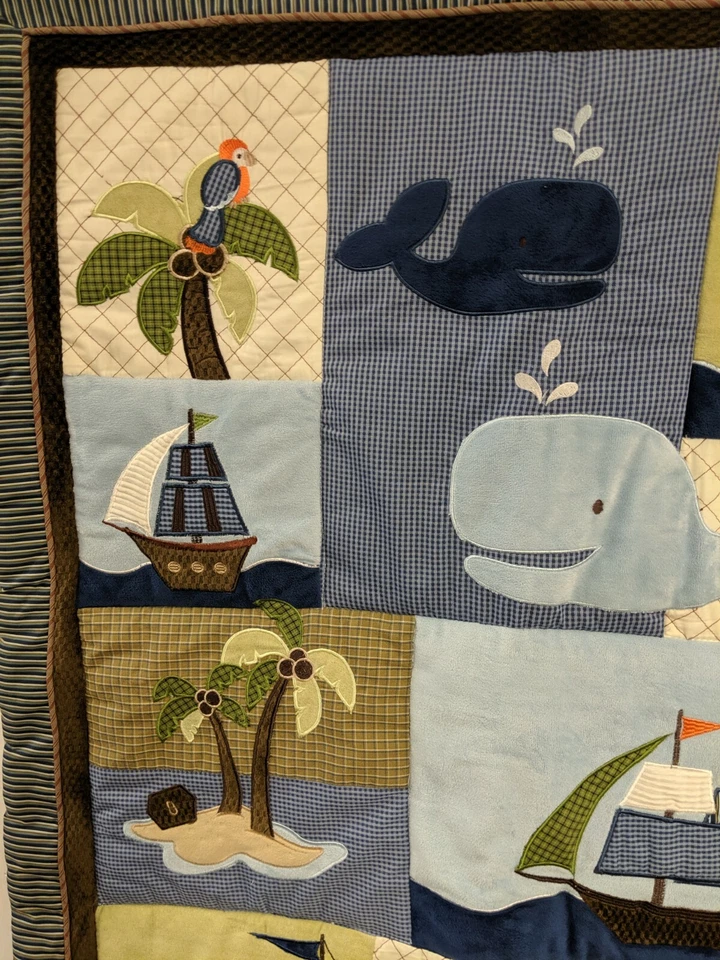 Berço de veleiro azul Nojo conjunto com 4 peças - Imagem 3 de 4