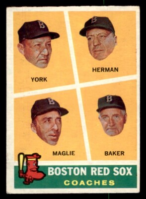 1960 Topps Baseball #456 Red Sox Coaches VG *g2