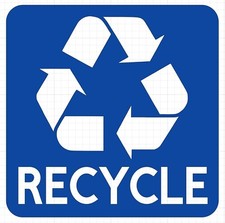 Recycle DIE-CUT Vinyl Decal Sticker Garbage Can Bin