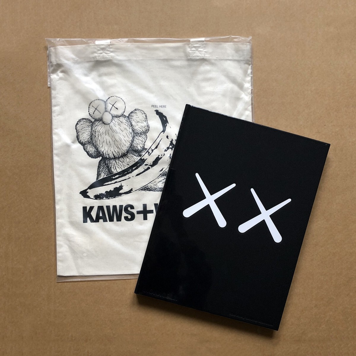 KAWS + Andy Warhol Art Book + Limited Edition Tote Bag - Brand new