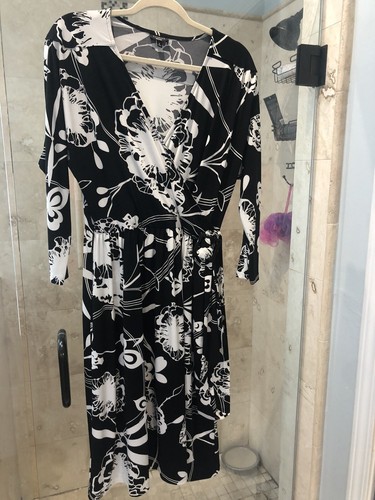 Talbots Black \u0026 White Dress Moc Jersey 