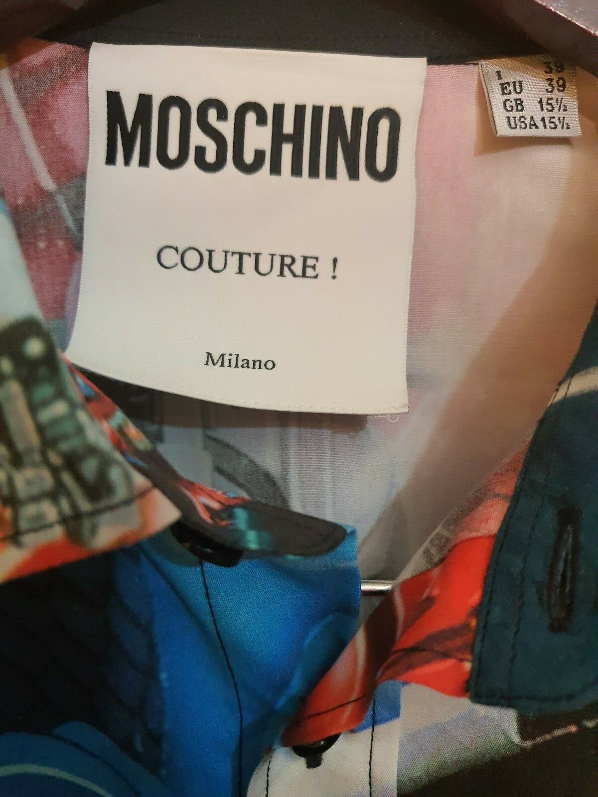 MOSCHINO COUTURE Jeremy Scott TRANSFORMERS SHIRT SIZE 39EU IT | eBay