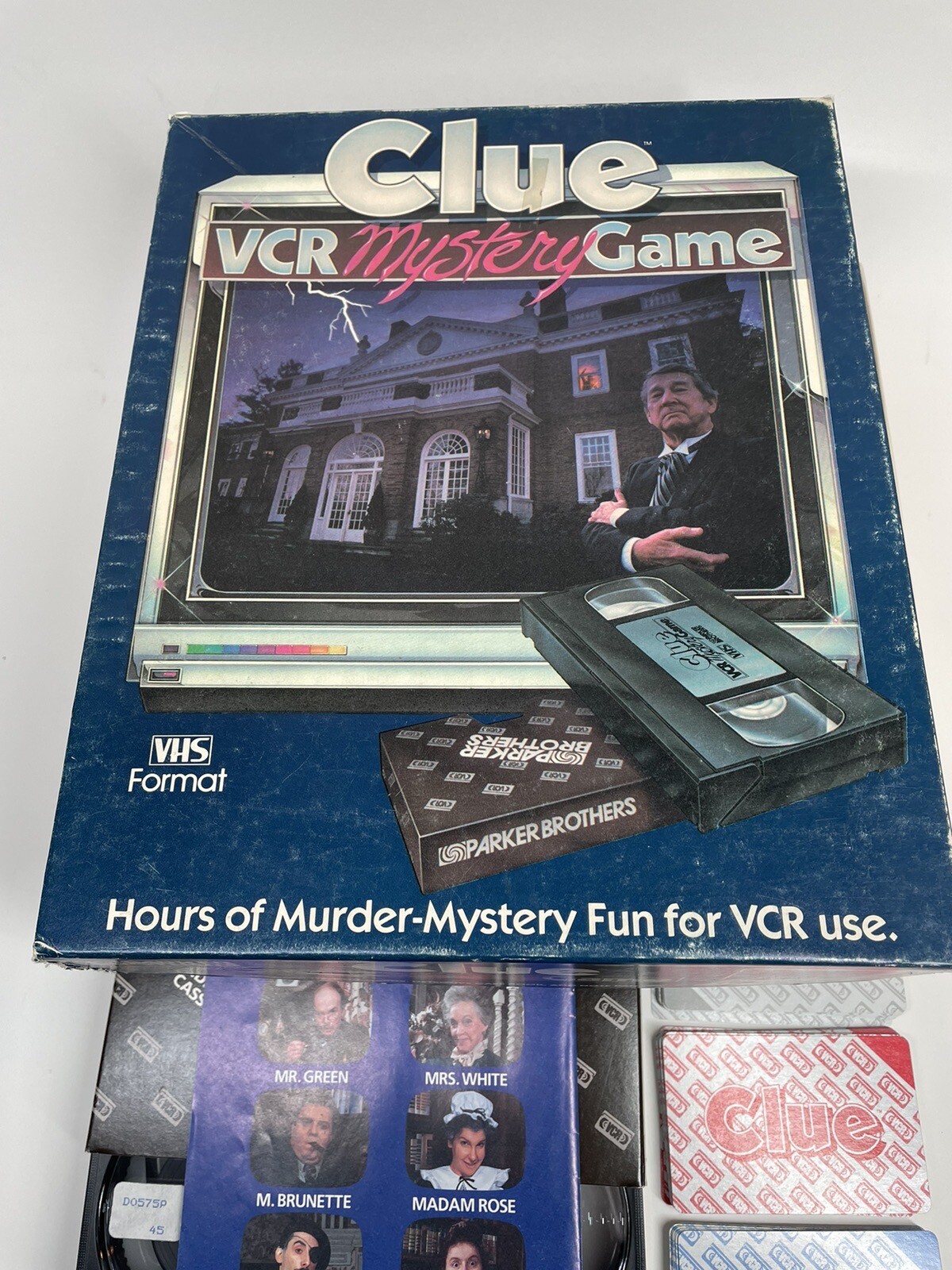 Vintage Clue VCR Mystery Game Parker Brothers 1985 Complete VHS Board