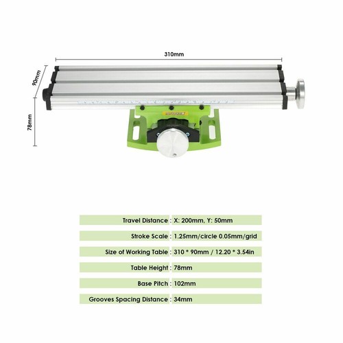 Bench Mini Compound Bench Drilling Slide Table Worktable Milling Working Cross - Picture 6 of 6