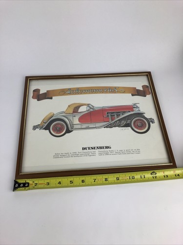 Framed Duesenberg Roadster- Straight 8 Automemories Art Print Fast Free Ship - Picture 7 of 7